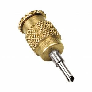 VALVE CORE TOOL + 4 SPARE CORES