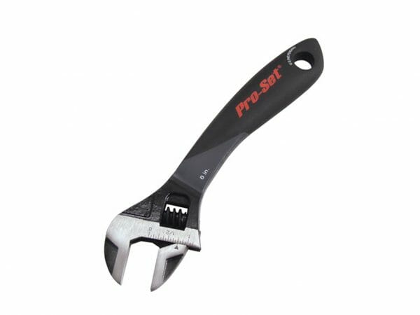 Pro-Set 8˝ ADJUSTABLE WRENCH, RUBBER HANDLE