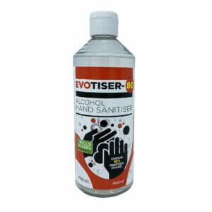 Hand Sanitiser Alcohol 500ml Evotiser-80 by Evomart (Single Bottle)