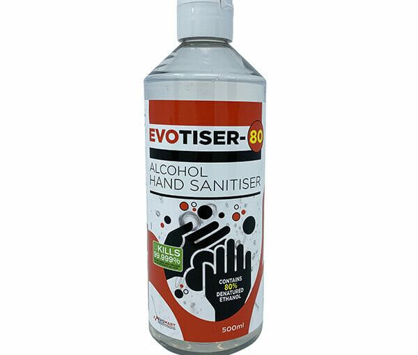Evotiser-80 alcohol-based hand sanitiser