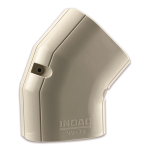 Horizontal Elbow 45° Trunking (Ivory/White) NM