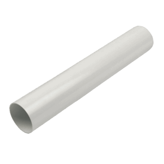 Pipe 3m PVCu Black/White 21.5mm