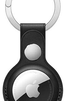 Keyring Leather-PU Airtag Devia - Black