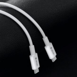 Cable Power Delivery Type-C to Type-C 1m (60W) White Devia