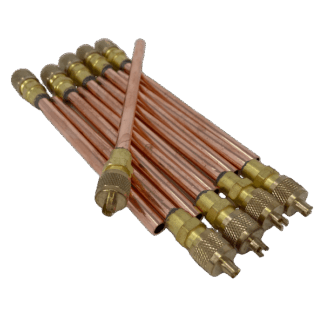 1/4" Access Valve w. Copper Tube 10cm 6.35mm single