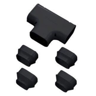 ST-75-K Slimduct 75mm T Piece Connection - Black