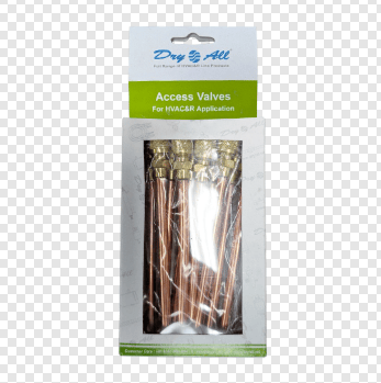 1/4" Access Valve w. Copper Tube 10cm 6.35mm 10pcs