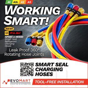 Pro-Set Smart Seal Refrigerant Charging Hoses