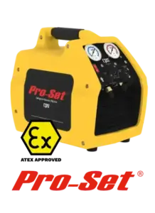 ATEX certified and compatible with A1, A2, A2L and A3 refrigerants, the Pro-Set® TRS500EX delivers powerful recovery performance in a compact under-10kg design.